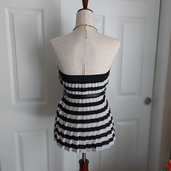 Pleated Black & White striped Skirt (firm price) - Picture 4 of 9